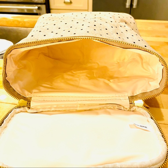 {Kate Spade} Zip Polkadot Makeup Bag NWOT - Picture 8 of 16